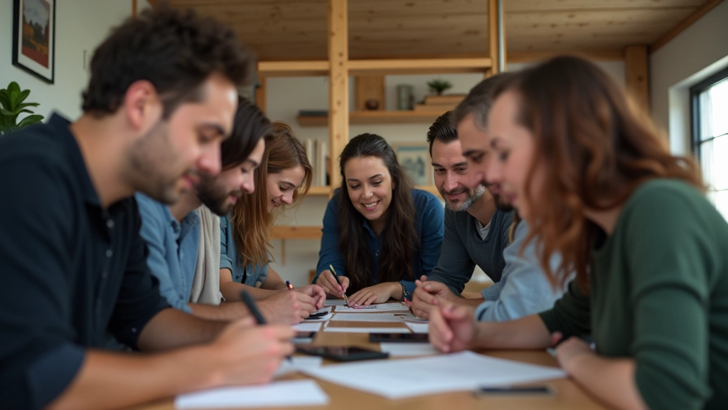 Créatifs travaillant ensemble sur un projet