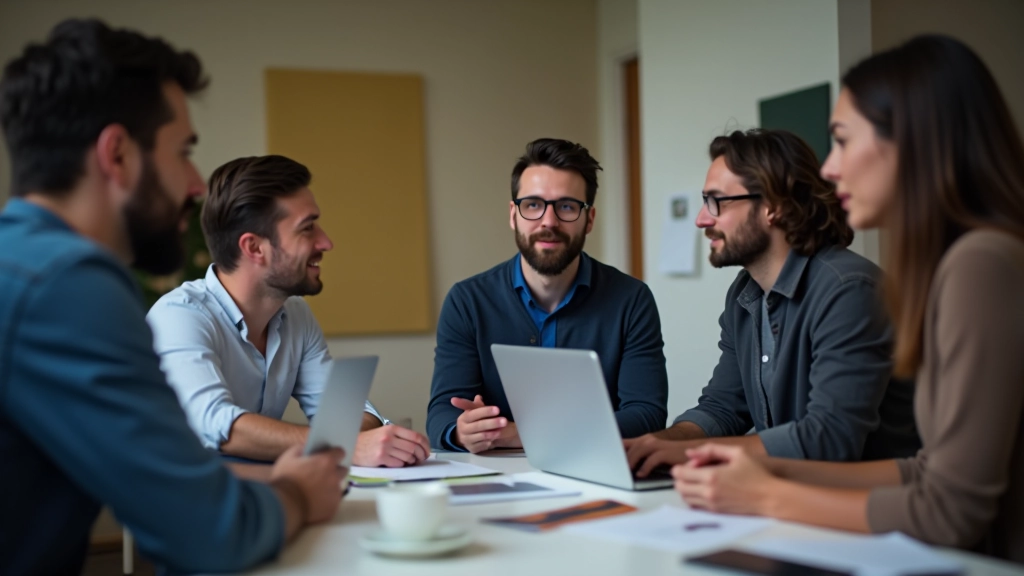 Équipe créative discutant d'un projet