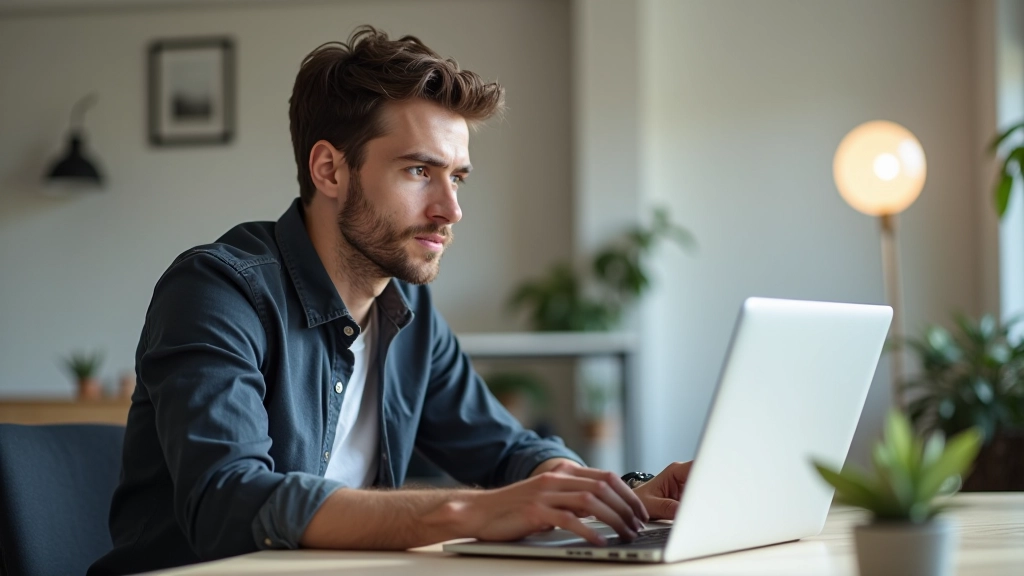Personne frustrée devant un ordinateur portable affichant des statistiques de ventes faibles
